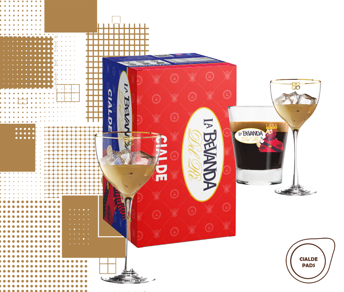 La Bevanda Del Re | 25 cialde caffè aromatizzate, gusto Irish da 44mm