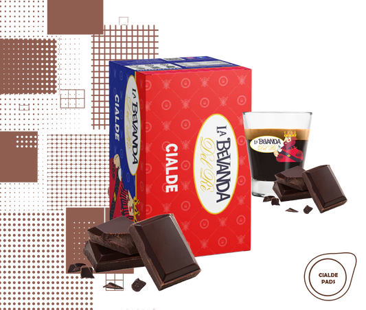 La Bevanda Del Re | 25 cialde caffè aromatizzate, gusto cioccolato da 44 mm