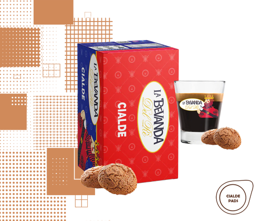 La Bevanda Del Re | 25 cialde caffè aromatizzate, gusto Amaretto da 44mm