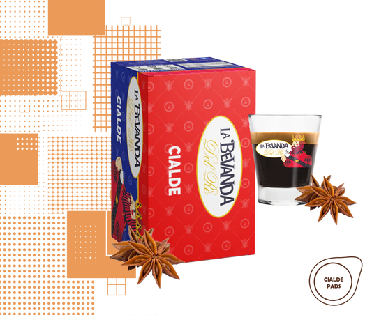 La Bevanda Del Re | 25 cialde caffè aromatizzate, gusto anice da 44mm