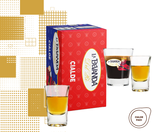 La Bevanda Del Re | 25 cialde caffè aromatizzate, gusto Grappa da 44 mm