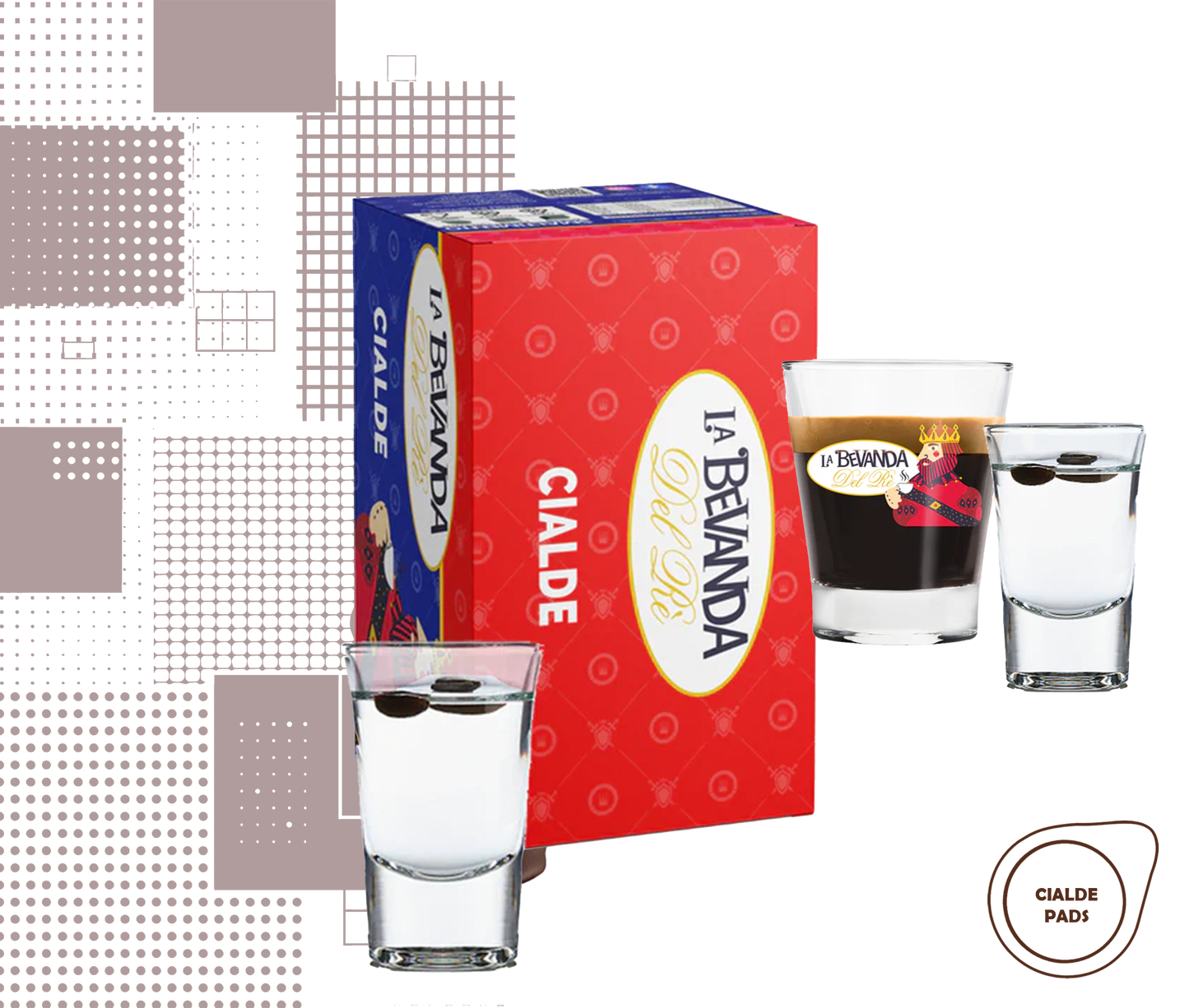 La Bevanda Del Re | 25 aromatisierte Kaffeepads,44mm Geschmack Sambuca