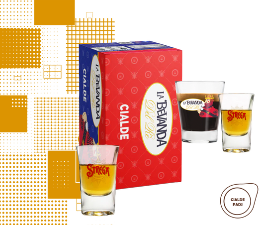 La Bevanda Del Re | 25 cialde caffè aromatizzate, gusto Strega di Benevento da 44 mm