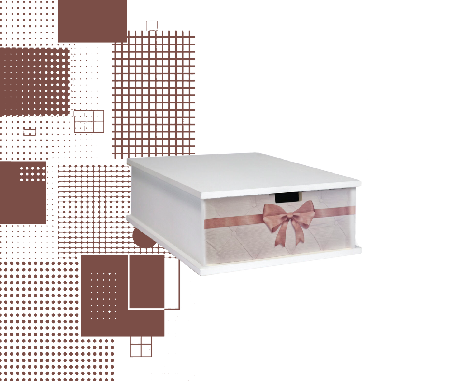 Dal Barista | Cassetto in legno con fiocco marrone per cialde