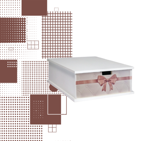 Dal Barista | Cassetto in legno con fiocco marrone per cialde