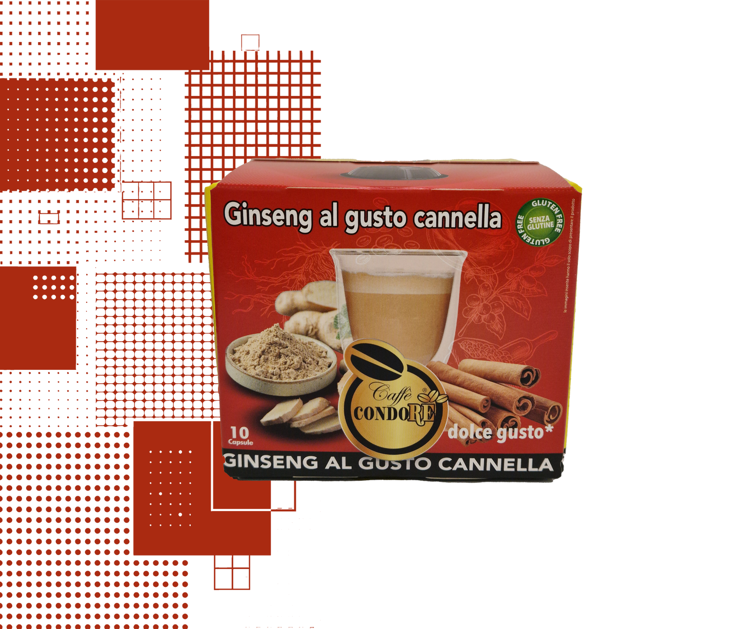 Dal Barista| 10 Kapseln Ginseng und Zimt kompatibel mit Nescafé® Dolce Gusto® Maschinen