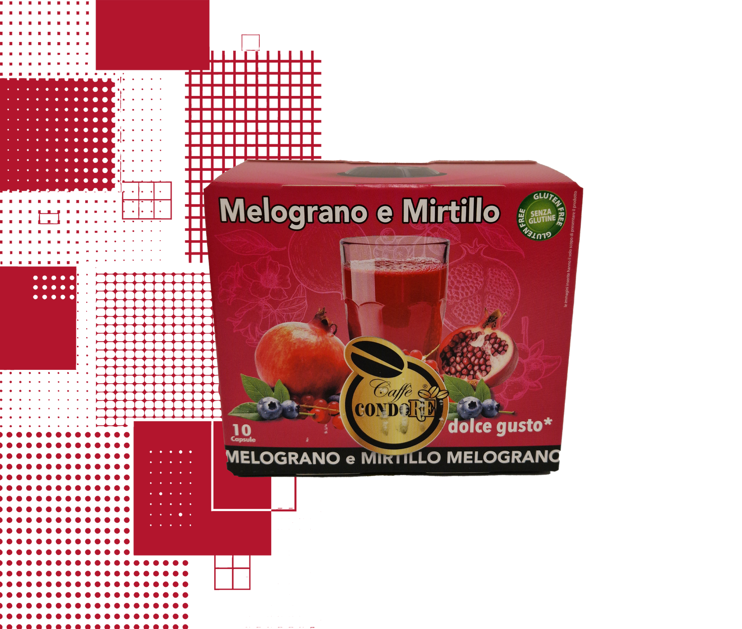 Dal Barista| 10 Kapseln Granatapfel und Blaubeere kompatibel mit Nescafé® Dolce Gusto® Maschinen
