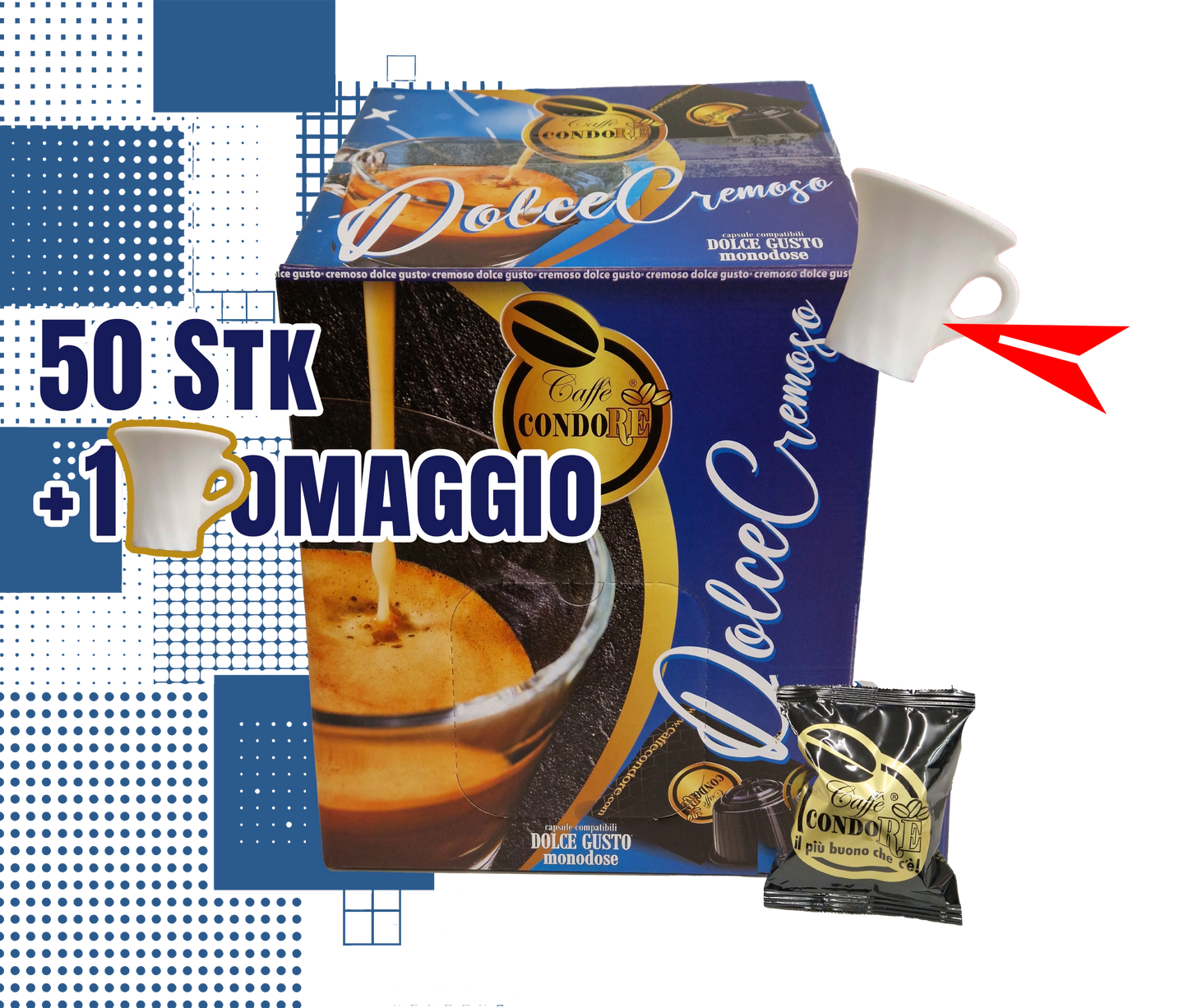 Dal Barista | 50 Nescasfè Dolce Gusto kompatible Kapseln Mischung Cremoso Monodose