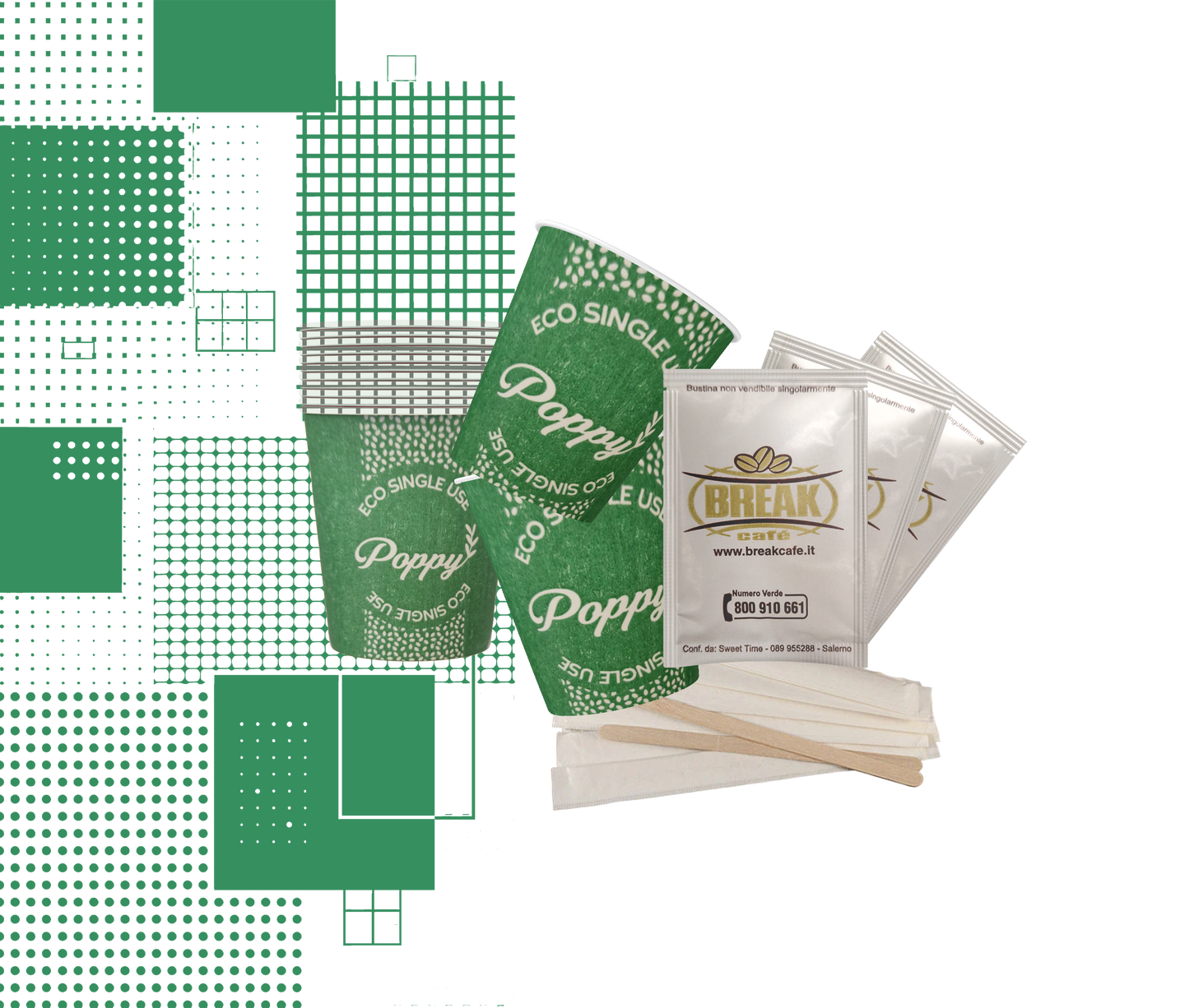 Dal Barista | Kit completo - 50 tazzine/zucchero/paletta