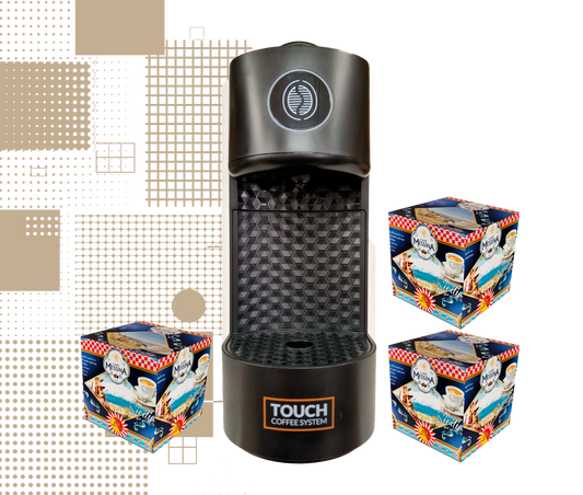 Touch Kapselkaffeemaschine + 3 Packungen | Kompatibel mit Lavazza A Modo Mio®