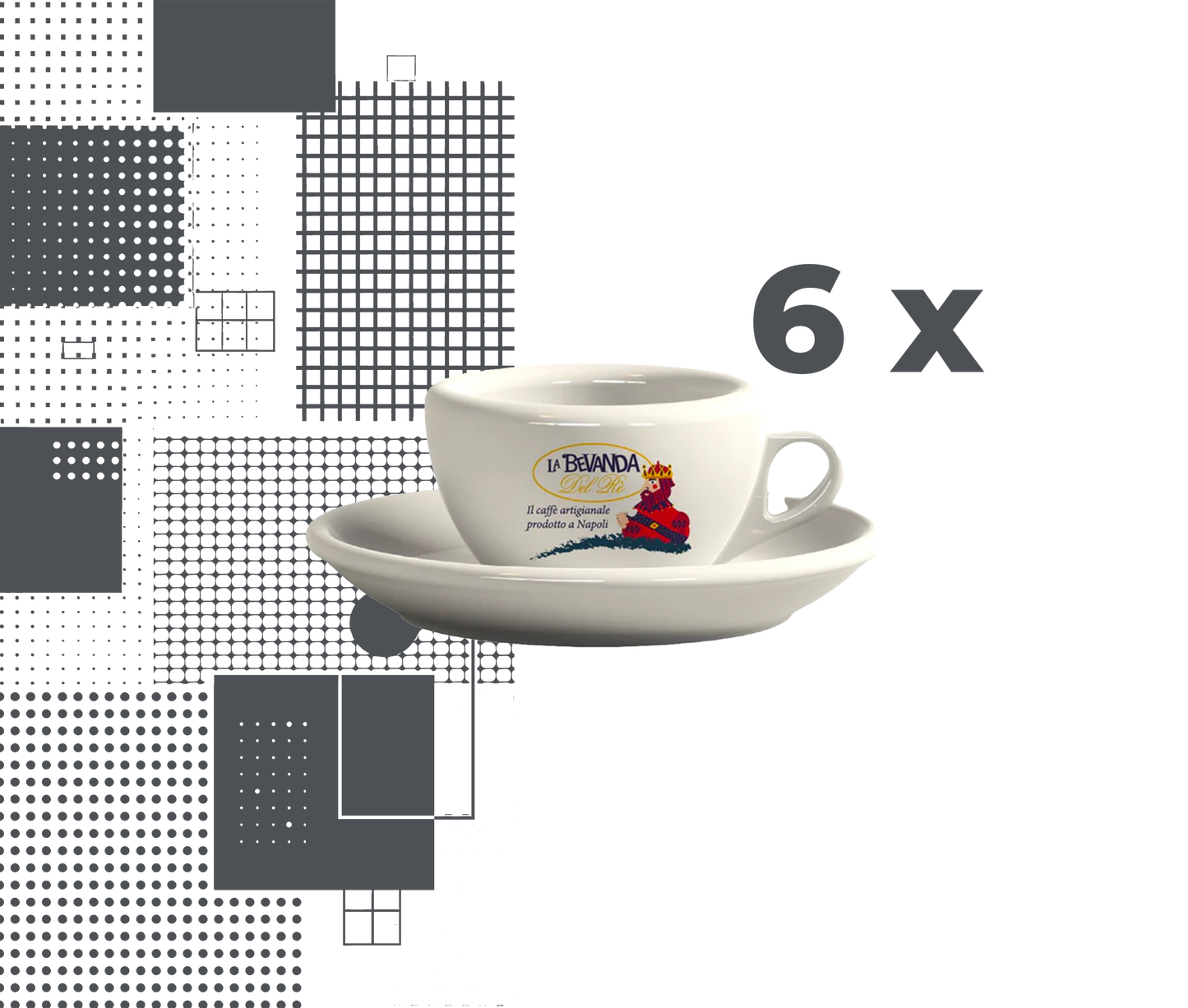La Bevanda del Re | Set mit 6 espressotassen aus Keramik