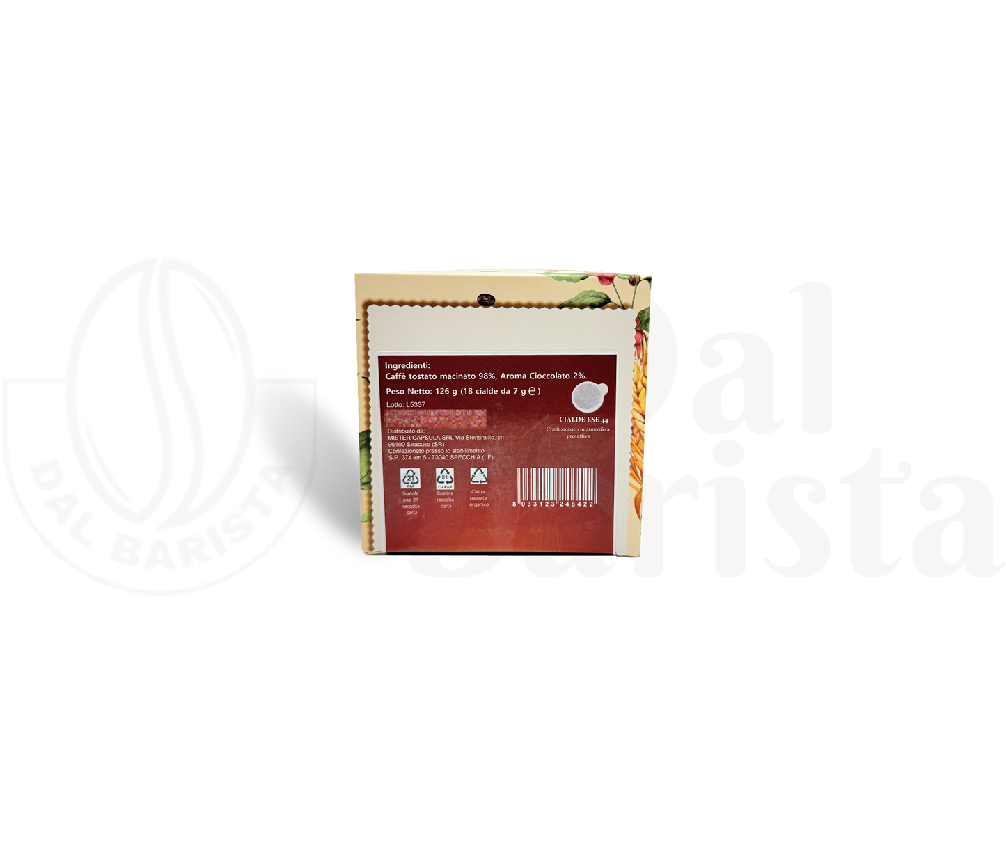Condorè | Cialde di Bevanda al Cioccolato - 18 Pad Aromatizzate Ø 44 mm
