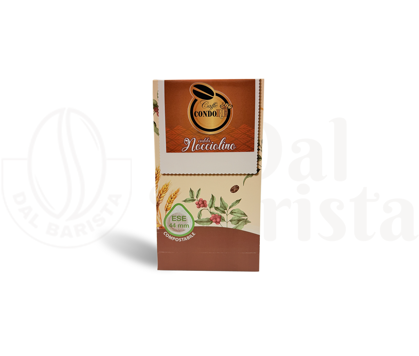 Condorè | Cialde di Caffè alla Nocciola - 18 Pad Aromatizzate Ø 44 mm