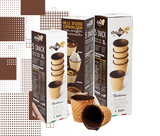 Dal Barista | Chocup 5 tazzine in Waffel ricoperti al cioccolato