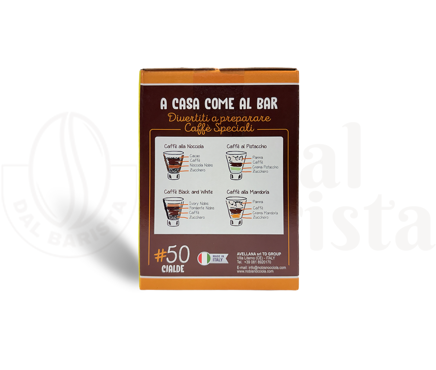 Nobis | 50 Pads + GRATIS Topping - Kaffeepads Italienischer Kaffee