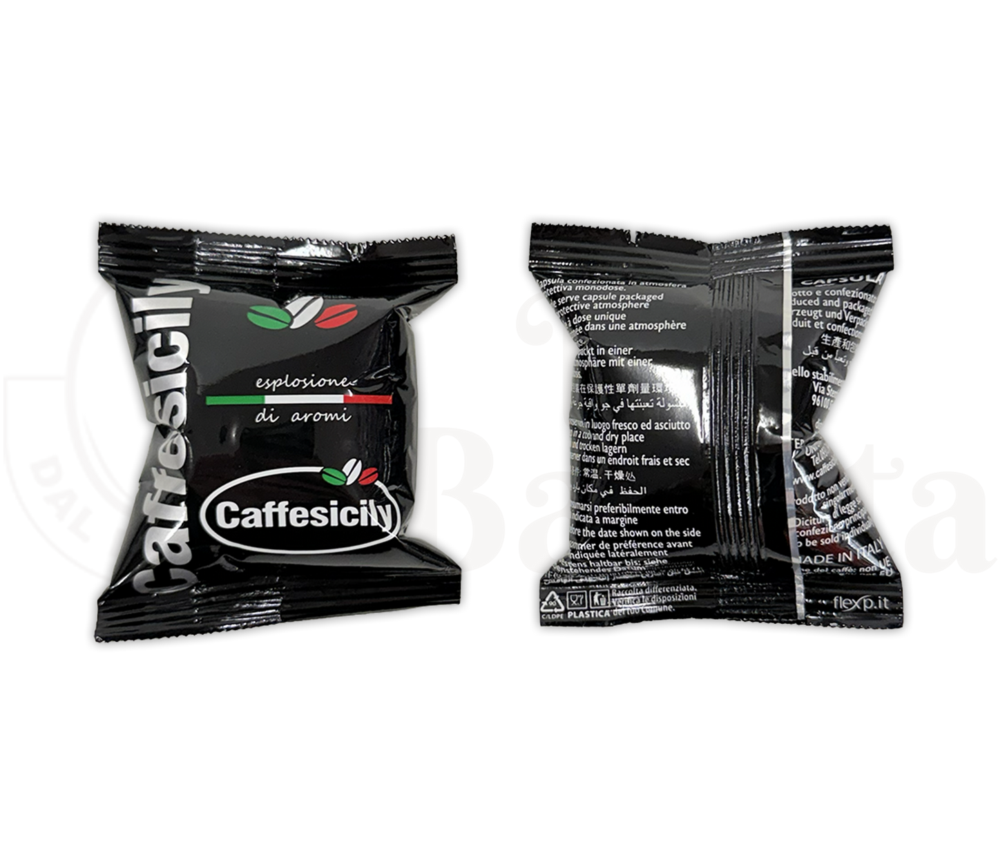 Caffesicily | 100 Capsule Miscela Taormina Nero compatibili Nespresso 