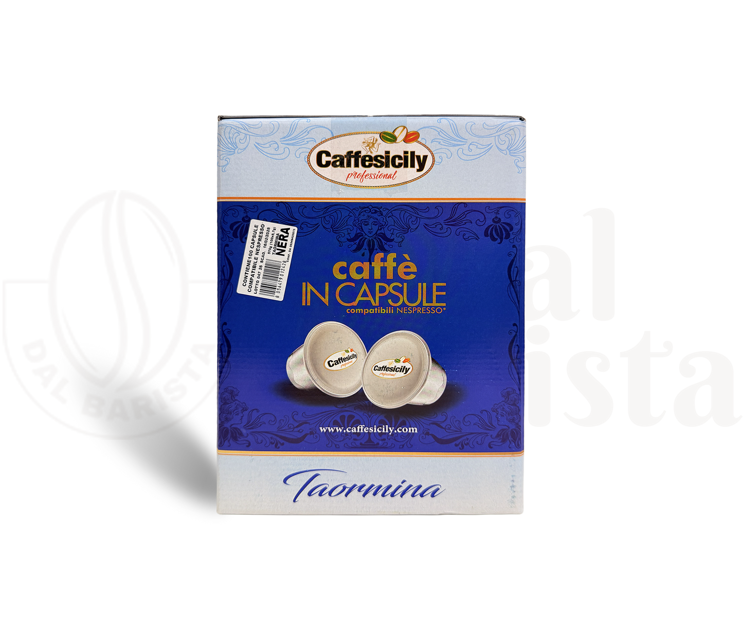 Caffesicily | 100 Capsule Miscela Taormina Nero compatibili Nespresso 
