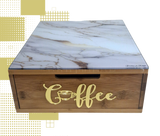 Dal Barista | Holzschublade  – aus weißem und goldenem style