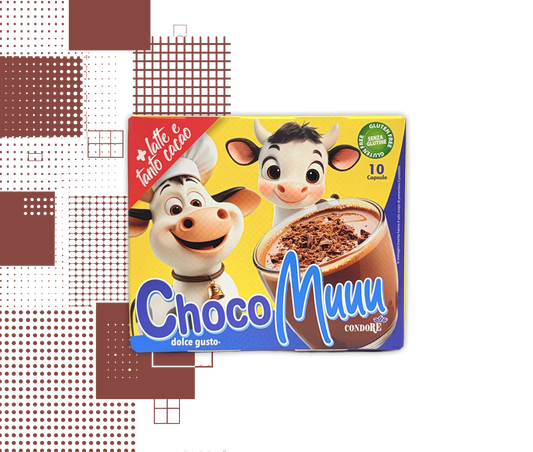 Strazzulla | 10 Choco Muu Kapseln – Milch mit Kakao kompatibel mit Nescafé® Dolce Gusto® Maschinen