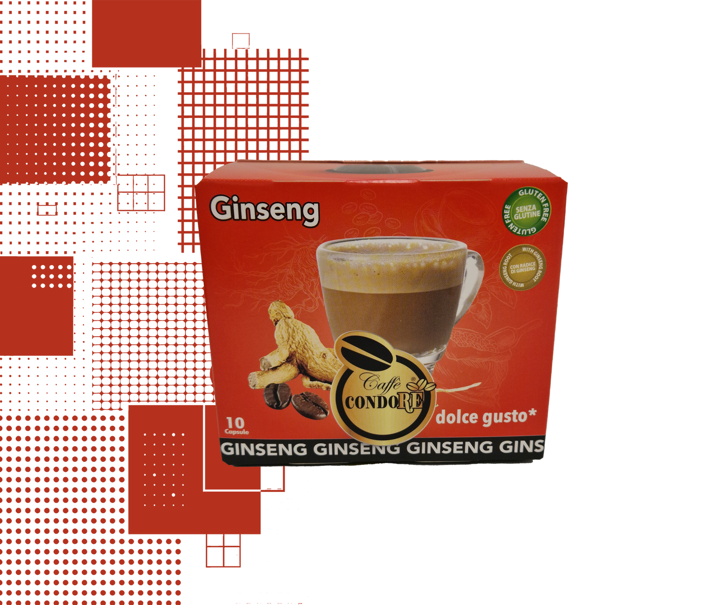 Dal Barista| 10 Kapseln Ginseng kompatibel mit Nescafé® Dolce Gusto® Maschinen