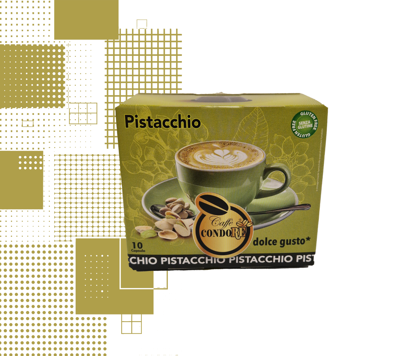 Dal Barista| 10 Kapseln Pistaziengeschmack kompatibel mit Nescafé® Dolce Gusto® Maschinen