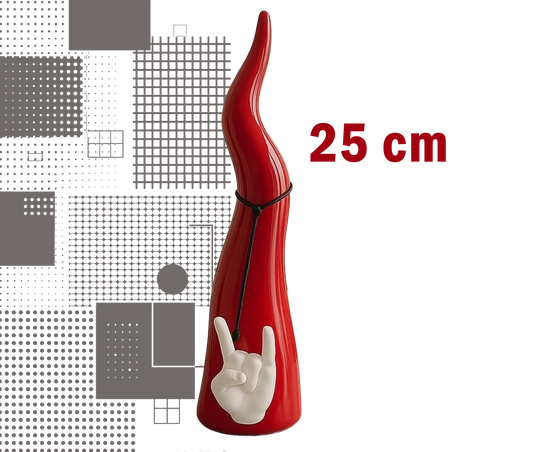 Corno Portafortuna Napoletano – colore rosso 25 cm