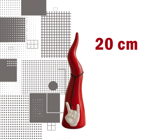 Corno Portafortuna Napoletano – colore rosso 20 cm