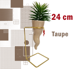 Corno Portafortuna Napoletano – con pianta 24 cm Taupe