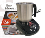 CREMITO Schwarz | Elektrischer Milchaufschäumer für heißen und kalten Milchschaum aus Edelstahl