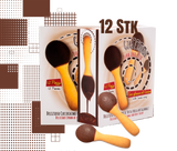 Dal Barista | 12 pz Cucchiaini Artigianali in Pasta Frolla e Cioccolato “Gira e Mordi” – Nobis