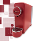 Essergio Kaffeemaschine Rot - Silber | Kompatibel mit Essergio-System