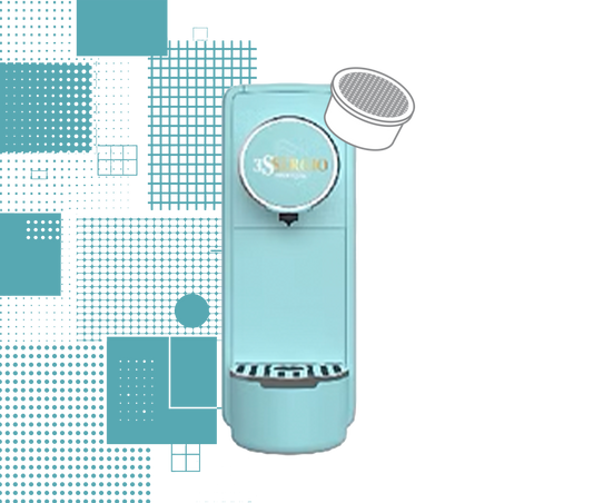 Essergio Condorelli Kaffeemaschine kompatibel mit Essergio-System – Turchese
