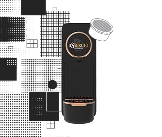 Essergio Condorelli Kaffeemaschine kompatibel mit Essergio-System – Schwarz-gold