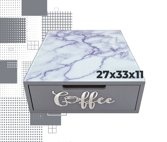 Dal Barista | Holzschublade  – marmo grigio light coffee