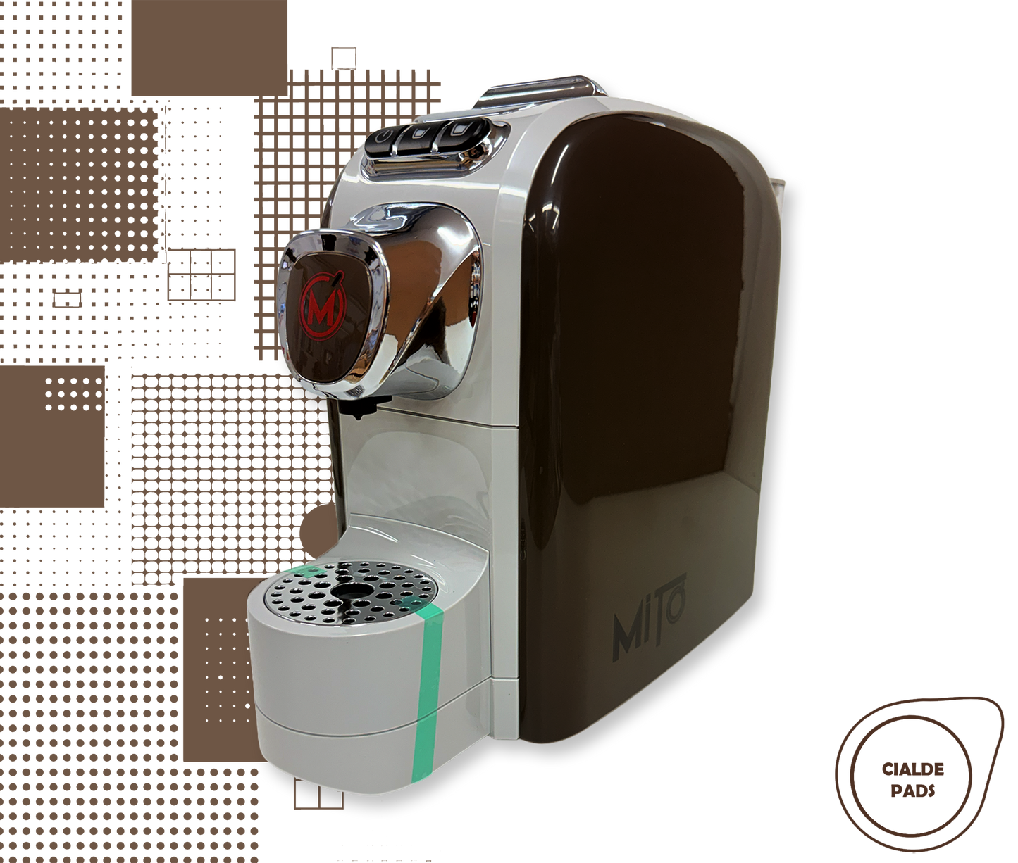 Mito | Kaffeemaschine Pads 44mm Braun Grau
