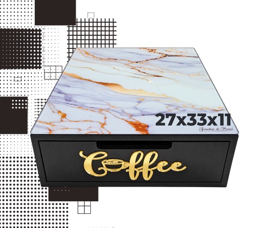 Dal Barista | Holzschublade  – nero - marmo gold coffee