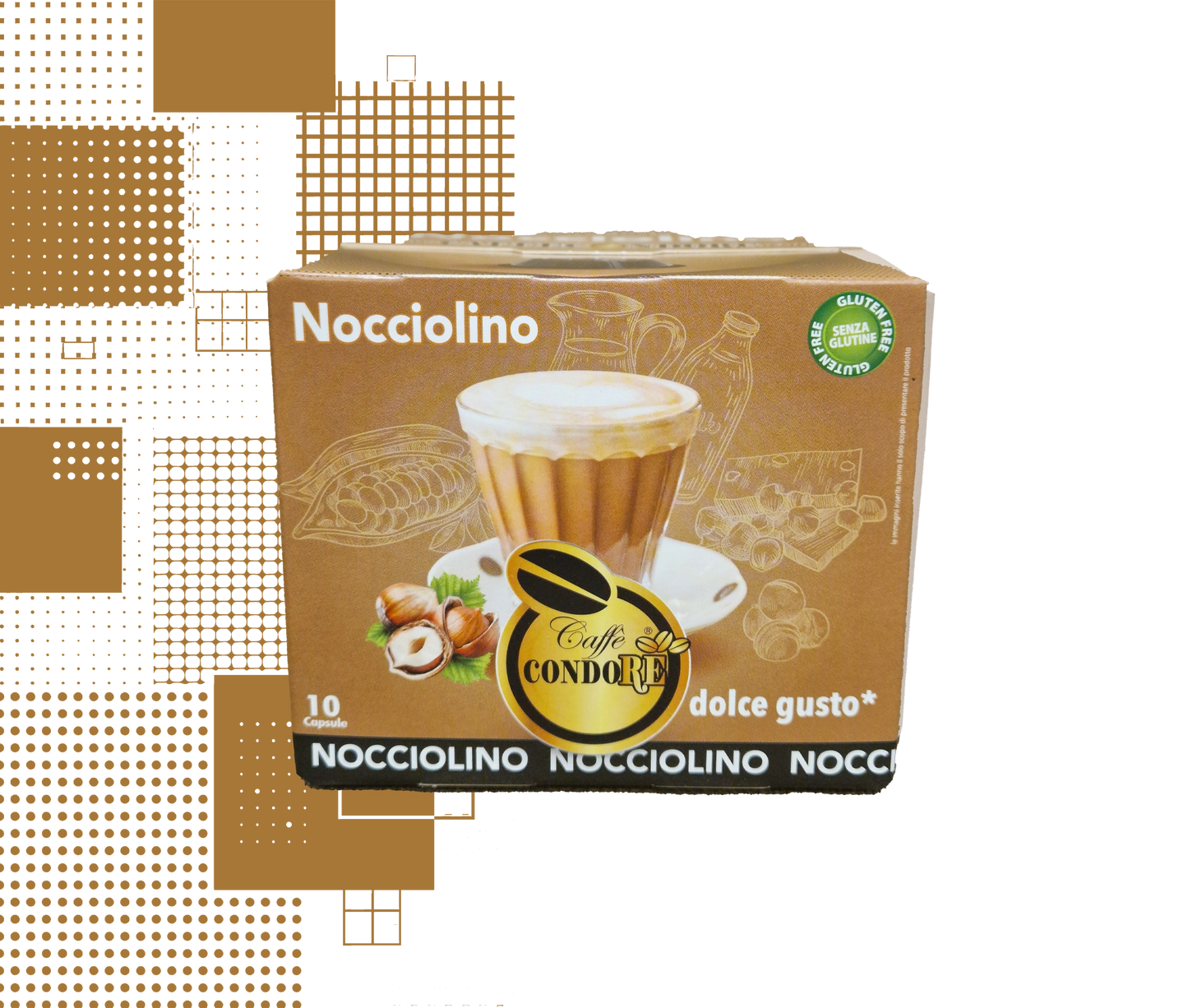 Dal Barista| 10 Kapseln Nocciolino kompatibel mit Nescafé® Dolce Gusto® Maschinen