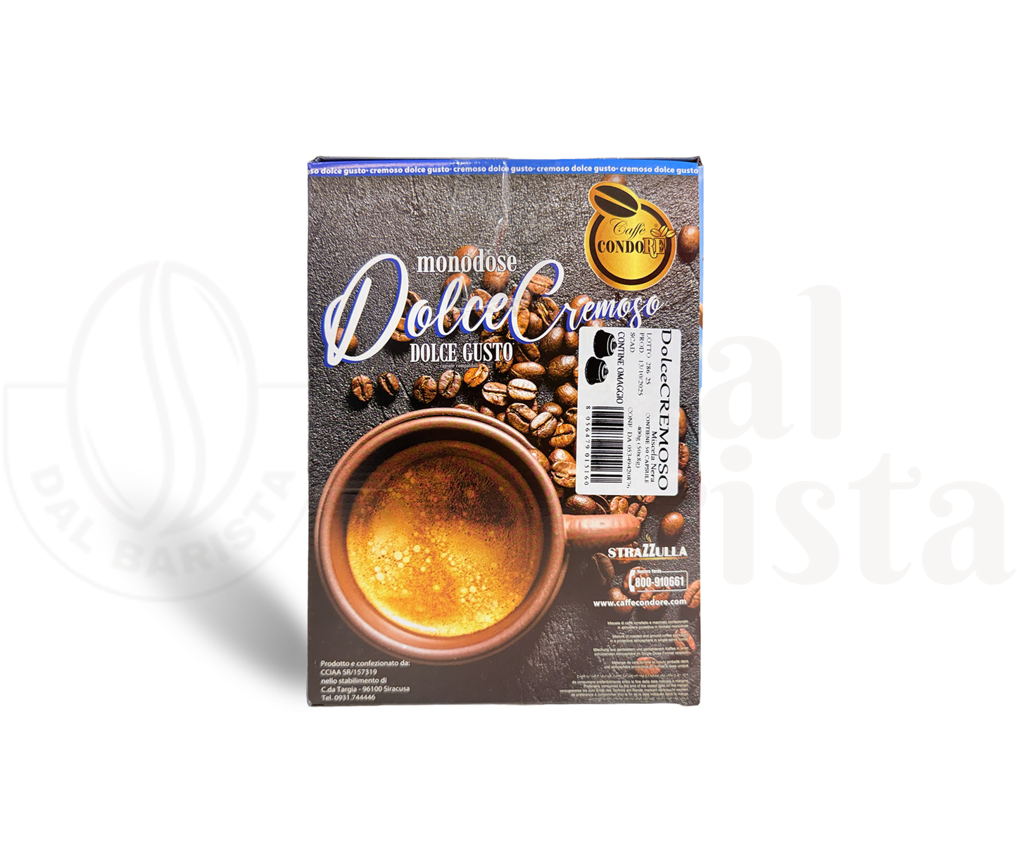 Strazzulla |  50 Kapseln Mischung Cremoso Nescasfè Dolce Gusto Monodose