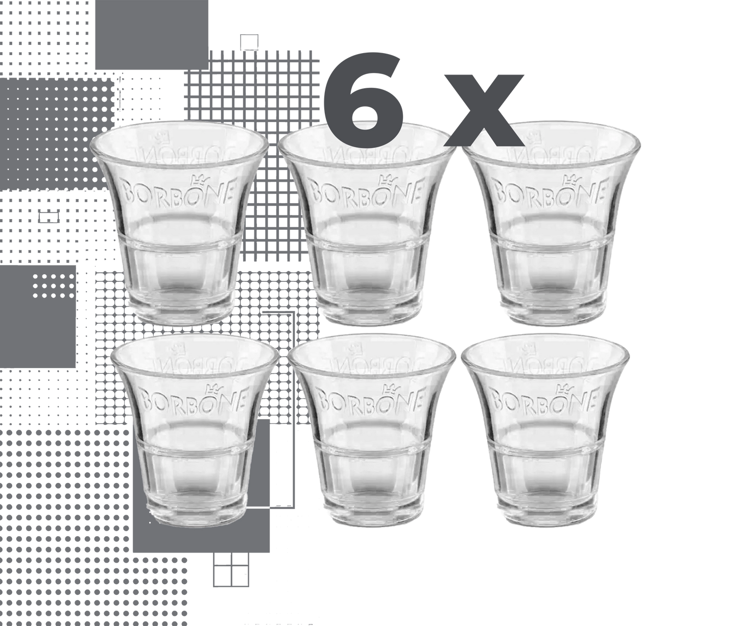 Dal | Caffe Borbone bicchiere espresso 6 pezzi
