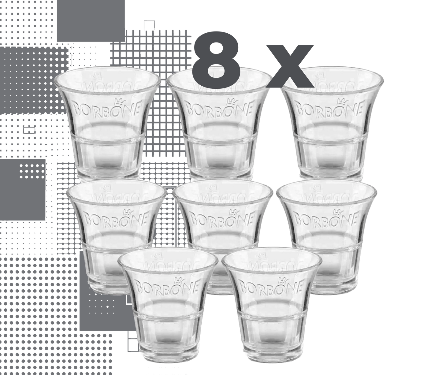 Dal | Caffe Borbone bicchiere espresso 6 pezzi