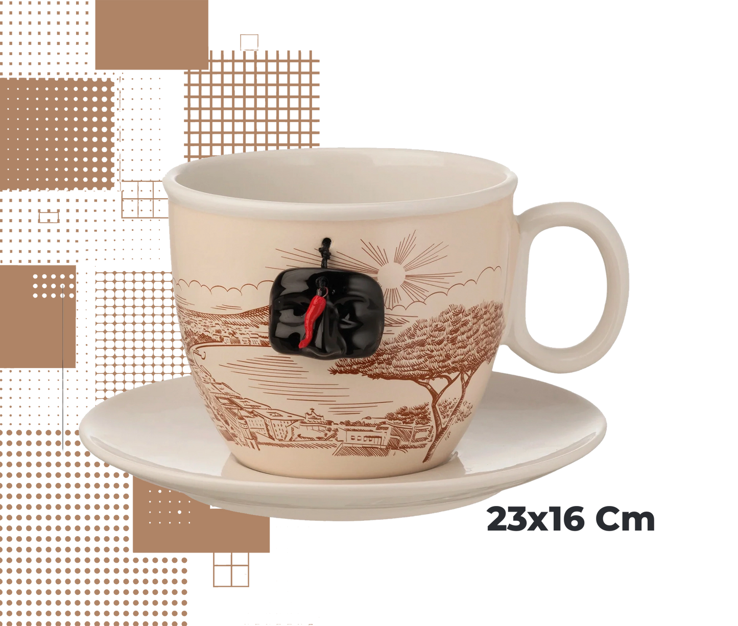 Dal Barista | Tazzone Grande in Ceramica Porta Cialde e Capsule Caffè | Große Keramik-Tasse – Kapselhalter & Deko-Becher 4