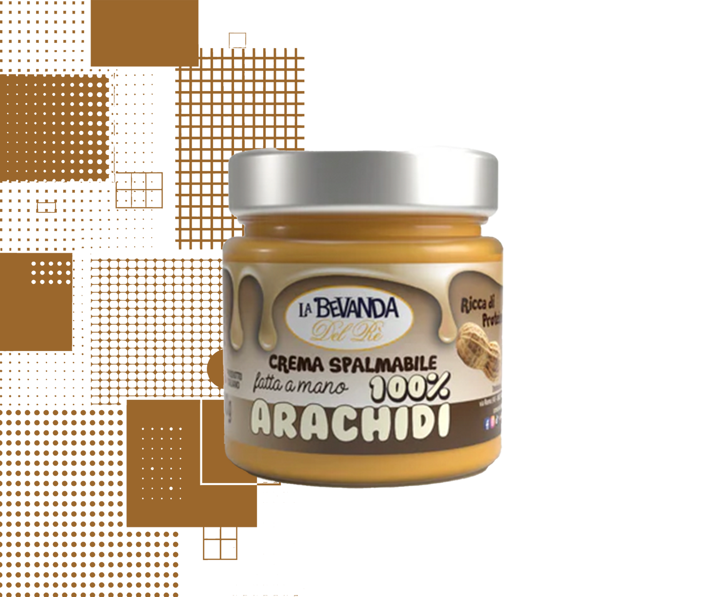 La Bevanda del Re | Crema B.Del Rè VASETTO 200 Gr ARACHIDI 100%